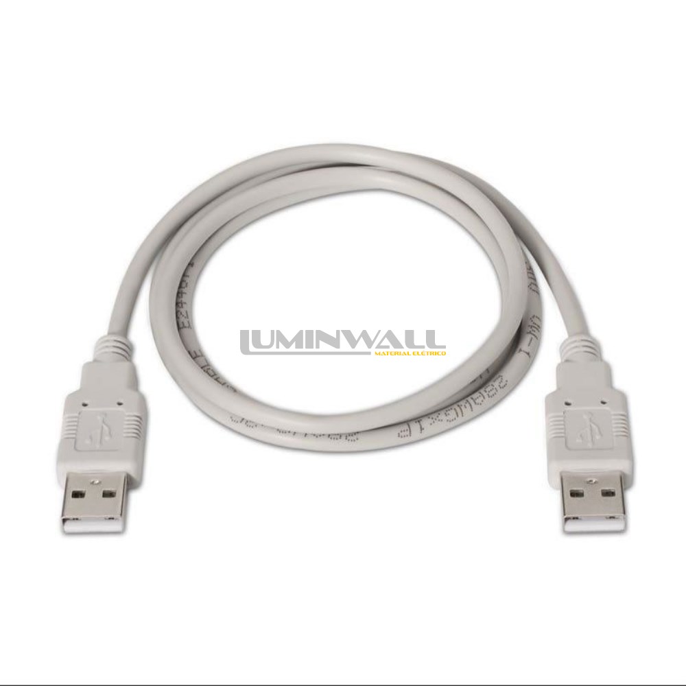 Cabo USB A Macho - USB A Macho Bege (2 mts) NANOCABLE