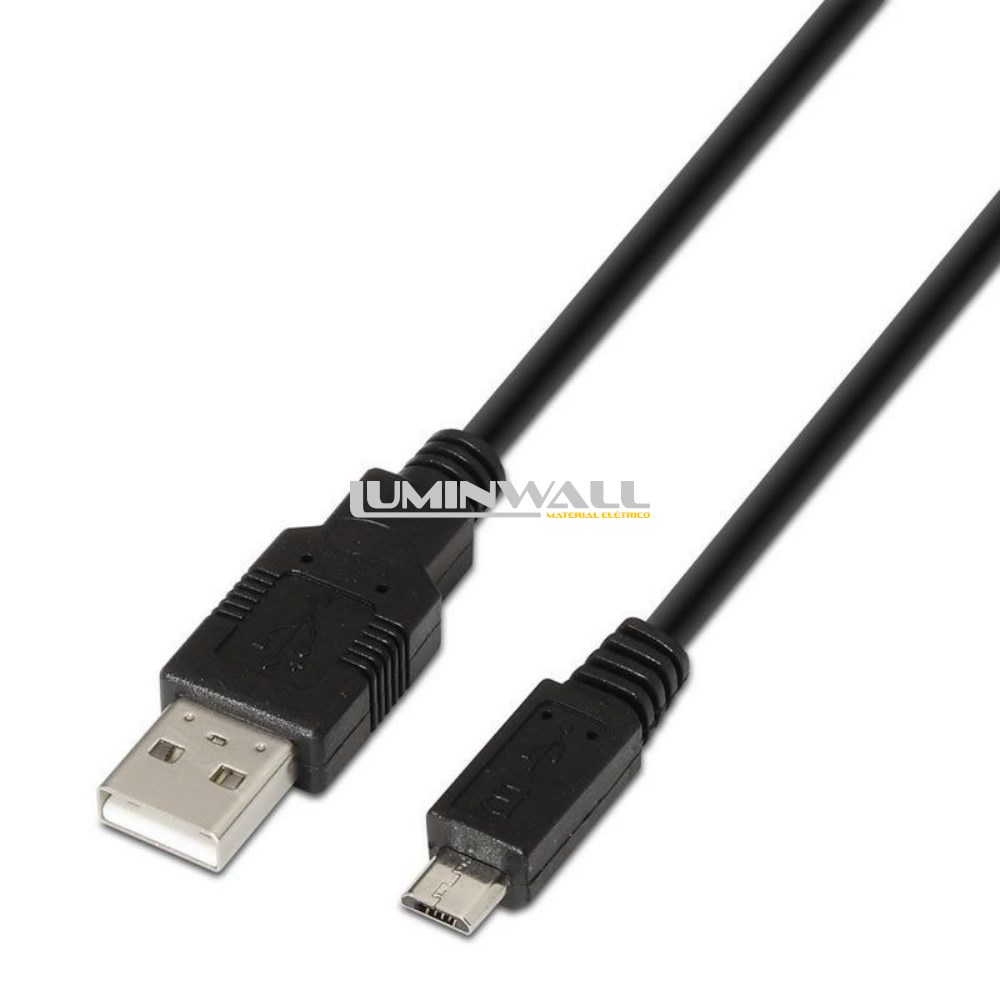 Cabo USB A Macho - Micro USB B 2.0 (3 mts) AISENS