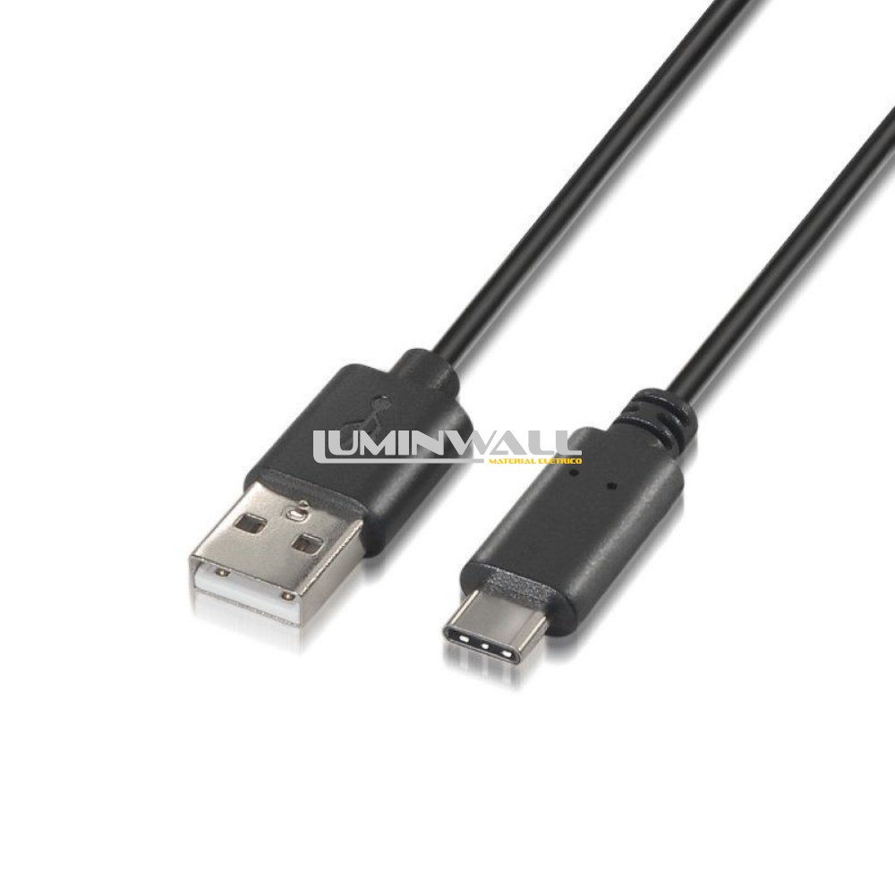 Cabo USB A Macho - USB C Macho (1 metro) AISENS