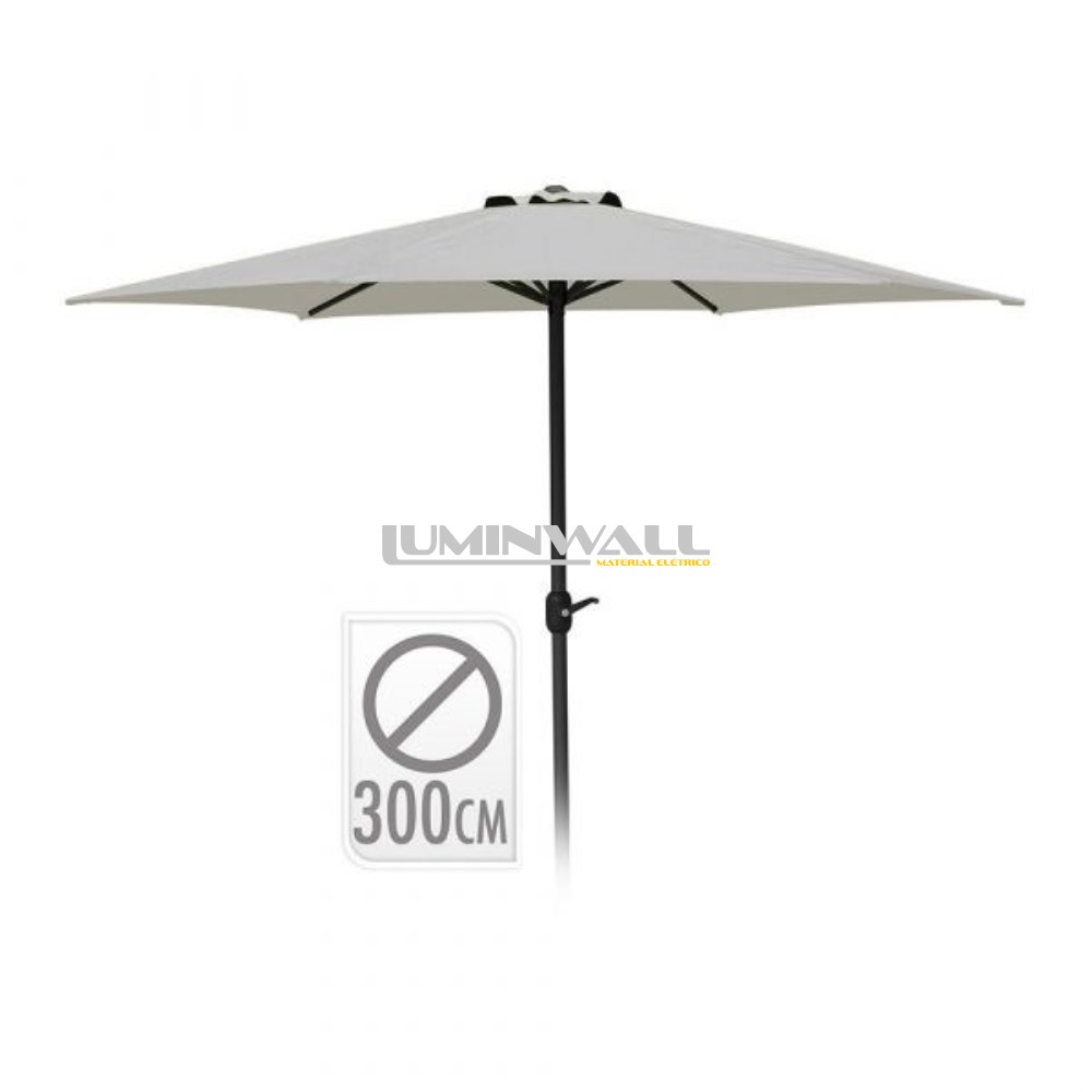 GUARDA SOL Ø300cm ALTURA MÁXIMA 3m COR: CREME