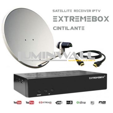 Receptor Full HD (Satélite + IPTV) Ethernet EXTREMEBOX Cintilante